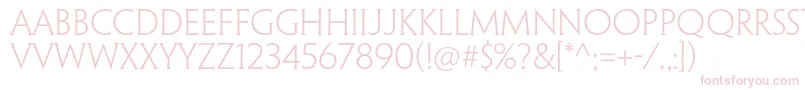 PenumbrahalfserifstdLight Font – Pink Fonts on White Background