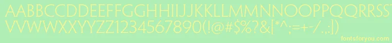 PenumbrahalfserifstdLight Font – Yellow Fonts on Green Background
