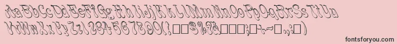 FzJazzy173D Font – Black Fonts on Pink Background