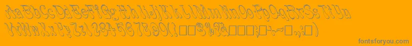 FzJazzy173D Font – Gray Fonts on Orange Background