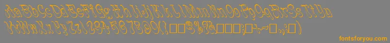 FzJazzy173D Font – Orange Fonts on Gray Background