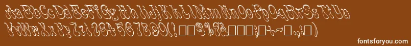 フォントFzJazzy173D – 茶色の背景に白い文字