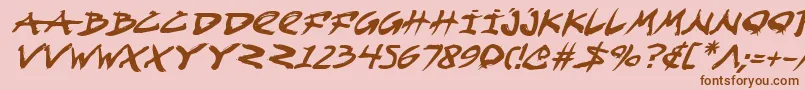 Más sobre la fuente FightKidItalic fuente FightKidItalic – Fuentes Marrones Sobre Fondo Rosa