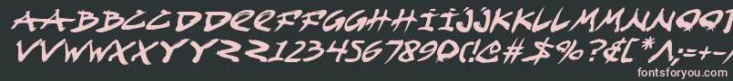 FightKidItalic Font – Pink Fonts on Black Background