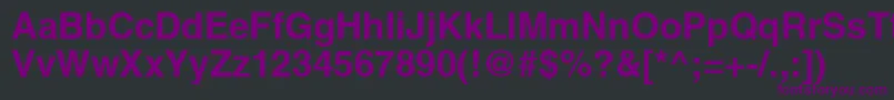 フォントSansBold – 黒い背景に紫のフォント