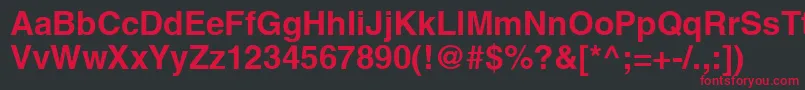 SansBold Font – Red Fonts on Black Background