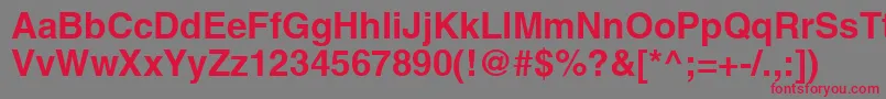 SansBold Font – Red Fonts on Gray Background