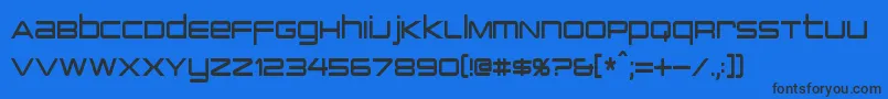PcapTerminalCondensed Font – Black Fonts on Blue Background