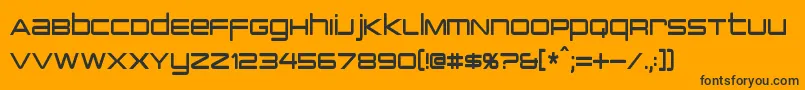 PcapTerminalCondensed Font – Black Fonts on Orange Background