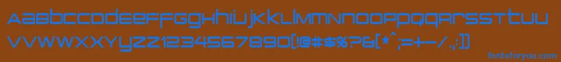 PcapTerminalCondensed Font – Blue Fonts on Brown Background