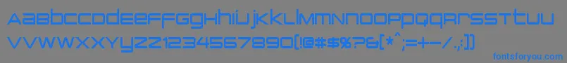 Шрифт PcapTerminalCondensed – синие шрифты на сером фоне