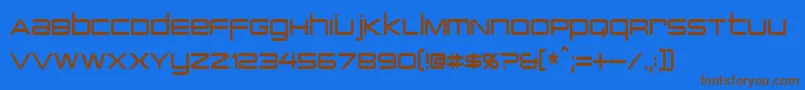 PcapTerminalCondensed Font – Brown Fonts on Blue Background