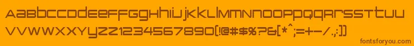 フォントPcapTerminalCondensed – オレンジの背景に茶色のフォント