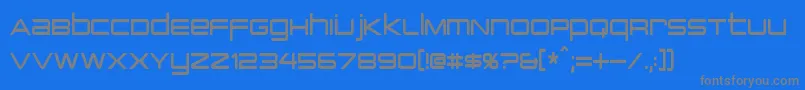 PcapTerminalCondensed Font – Gray Fonts on Blue Background