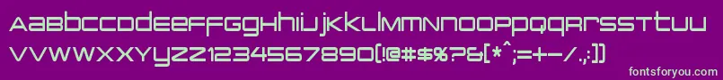 PcapTerminalCondensed Font – Green Fonts on Purple Background