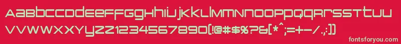 フォントPcapTerminalCondensed – 赤い背景に緑の文字