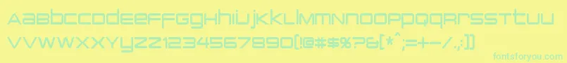 PcapTerminalCondensed Font – Green Fonts on Yellow Background