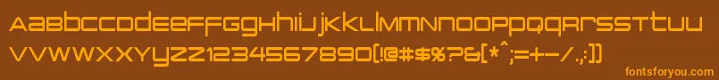 PcapTerminalCondensed Font – Orange Fonts on Brown Background