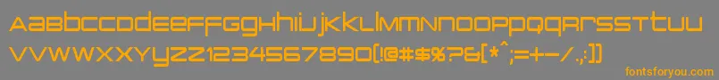PcapTerminalCondensed Font – Orange Fonts on Gray Background