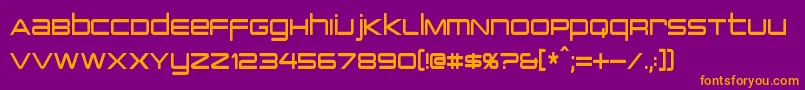 PcapTerminalCondensed Font – Orange Fonts on Purple Background