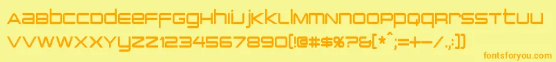 PcapTerminalCondensed Font – Orange Fonts on Yellow Background