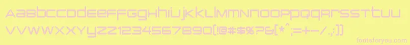 PcapTerminalCondensed Font – Pink Fonts on Yellow Background