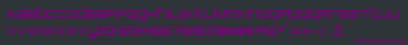 PcapTerminalCondensed-fontti – violetit fontit mustalla taustalla