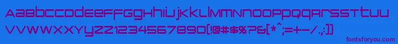 Шрифт PcapTerminalCondensed – фиолетовые шрифты на синем фоне