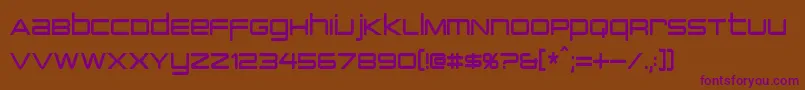 PcapTerminalCondensed Font – Purple Fonts on Brown Background