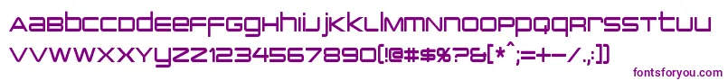 PcapTerminalCondensed Font – Purple Fonts on White Background