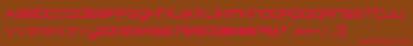 Шрифт PcapTerminalCondensed – красные шрифты на коричневом фоне