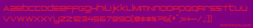Шрифт PcapTerminalCondensed – красные шрифты на фиолетовом фоне