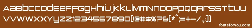 PcapTerminalCondensed-Schriftart – Weiße Schriften auf braunem Hintergrund
