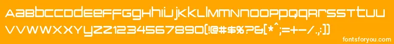 PcapTerminalCondensed Font – White Fonts on Orange Background