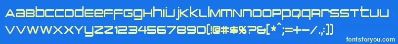 フォントPcapTerminalCondensed – 黄色の文字、青い背景