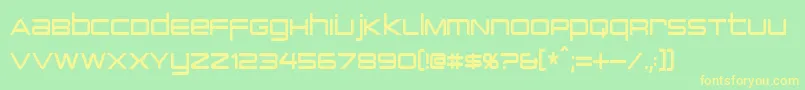 フォントPcapTerminalCondensed – 黄色の文字が緑の背景にあります