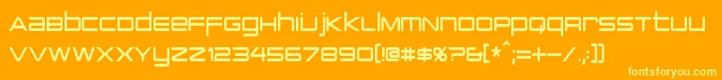 PcapTerminalCondensed Font – Yellow Fonts on Orange Background