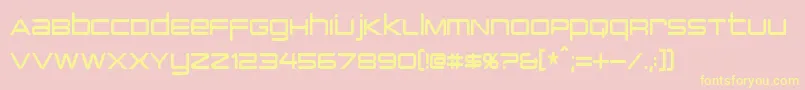 PcapTerminalCondensed Font – Yellow Fonts on Pink Background