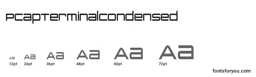 PcapTerminalCondensed Font Sizes
