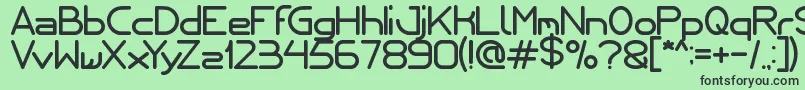 Internationalist Font – Black Fonts on Green Background