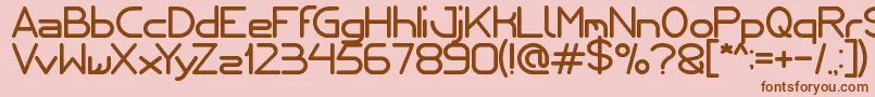 Internationalist Font – Brown Fonts on Pink Background