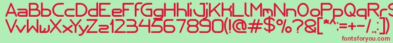 Internationalist Font – Red Fonts on Green Background