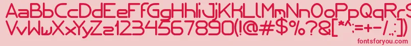 Internationalist Font – Red Fonts on Pink Background