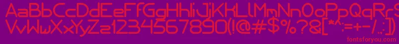 Internationalist Font – Red Fonts on Purple Background