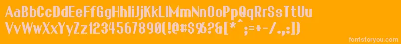 FranckBold Font – Pink Fonts on Orange Background