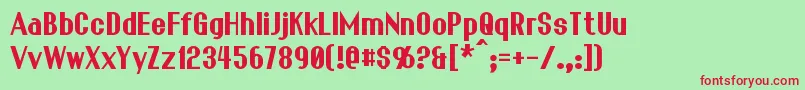 FranckBold Font – Red Fonts on Green Background