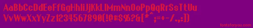 FranckBold Font – Red Fonts on Purple Background