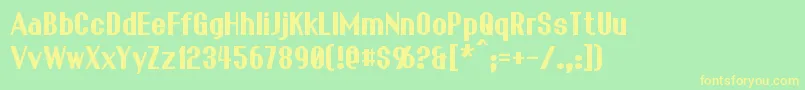 FranckBold Font – Yellow Fonts on Green Background