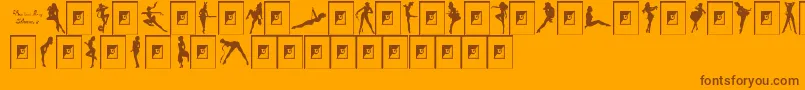 Darrianssexysilhouettes Font – Brown Fonts on Orange Background