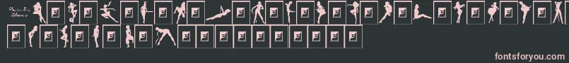 Darrianssexysilhouettes Font – Pink Fonts on Black Background